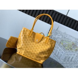 Borse tote Goyard Anjou Saint Louis Mini tela goyardine/pelle di vitello Giallo