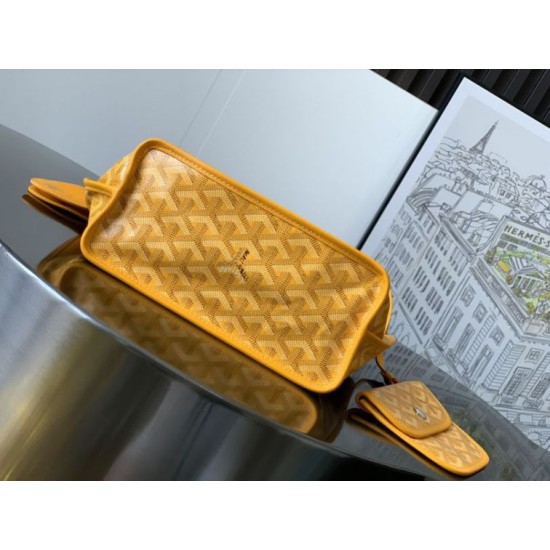Replica Borse  tote Goyard Anjou Saint Louis Mini tela goyardine/pelle di vitello Giallo