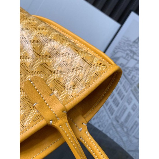 Replica Borse  tote Goyard Anjou Saint Louis Mini tela goyardine/pelle di vitello Giallo