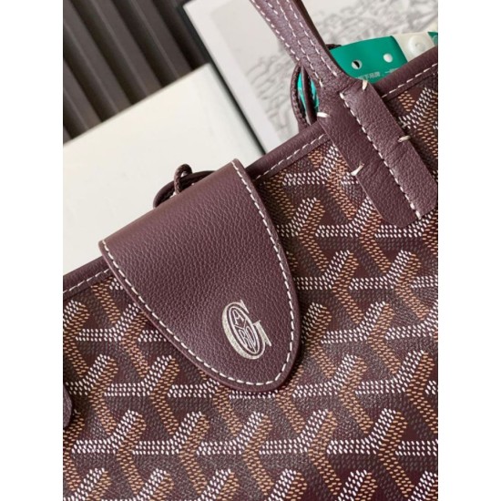 Replica Borsa tote Goyard Anjou Saint Louis Mini tela goyardine/pelle di vitello Borgogna Imitazioni Replica Borsa tote Goyard Anjou Saint Louis Mini tela goyardine/pelle di vitello Borgogna