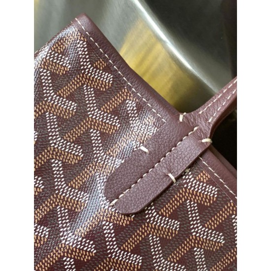 Replica Borsa tote Goyard Anjou Saint Louis Mini tela goyardine/pelle di vitello Borgogna Imitazioni Replica Borsa tote Goyard Anjou Saint Louis Mini tela goyardine/pelle di vitello Borgogna