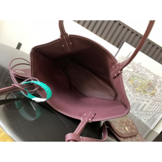 Replica Borsa tote Goyard Anjou Saint Louis Mini tela goyardine/pelle di vitello Borgogna Imitazioni Replica Borsa tote Goyard Anjou Saint Louis Mini tela goyardine/pelle di vitello Borgogna
