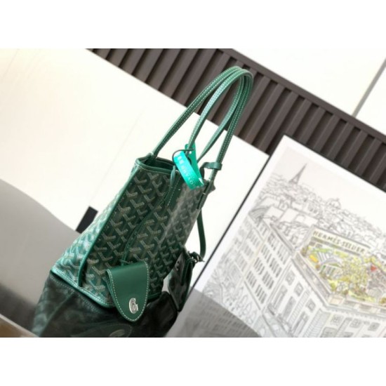 Replica Borsa 1:1 tote Goyard Anjou Saint Louis Mini tela goyardine/pelle di vitello Verde Imitazioni Replica Borsa 1:1 tote Goyard Anjou Saint Louis Mini tela goyardine/pelle di vitello Verde