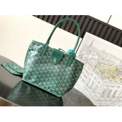 Borsa tote Goyard Anjou Saint Louis Mini tela goyardine/pelle di vitello Verde