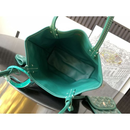 Replica Borsa 1:1 tote Goyard Anjou Saint Louis Mini tela goyardine/pelle di vitello Verde Imitazioni Replica Borsa 1:1 tote Goyard Anjou Saint Louis Mini tela goyardine/pelle di vitello Verde