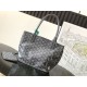 Replica di lusso Borsa tote Goyard Anjou Saint Louis Mini tela goyardine/pelle di vitello grigia Imitazioni Cloni Borsa tote Goyard Anjou Saint Louis Mini tela goyardine/pelle di vitello grigia firmate