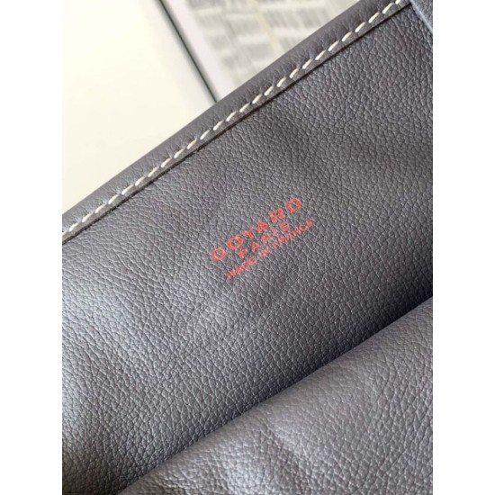Replica di lusso Borsa tote Goyard Anjou Saint Louis Mini tela goyardine/pelle di vitello grigia Imitazioni Cloni Borsa tote Goyard Anjou Saint Louis Mini tela goyardine/pelle di vitello grigia firmate