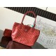 Replica di lusso Borsa tote Goyard Anjou Saint Louis Mini tela goyardine/pelle di vitello Rosso Imitazioni Cloni Borsa tote Goyard Anjou Saint Louis Mini tela goyardine/pelle di vitello Rosso firmate