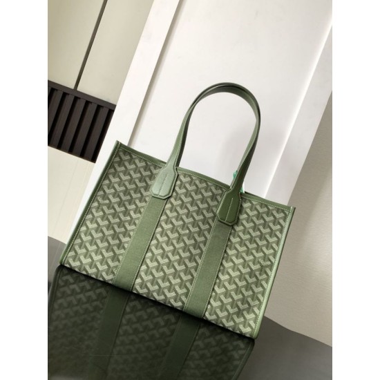 Cloni Borse Replica tote Goyard Villette Jacquard tela Verde firmate