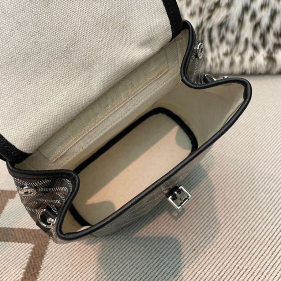 Replica di lusso Zaino Goyard Alpin Mini Tela Goyardine Nero Imitazioni Cloni Zaino Goyard Alpin Mini Tela Goyardine Nero firmate