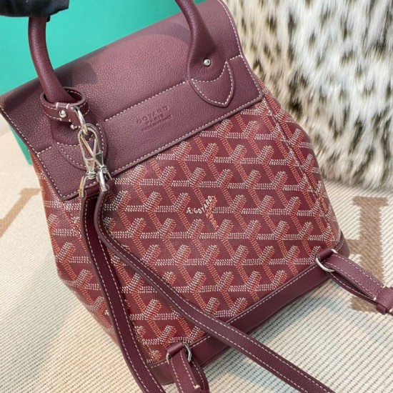 Replica di lusso Zaino Goyard Alpin Mini Tela Goyardine Borgogna Imitazioni Cloni Zaino Goyard Alpin Mini Tela Goyardine Borgogna firmate