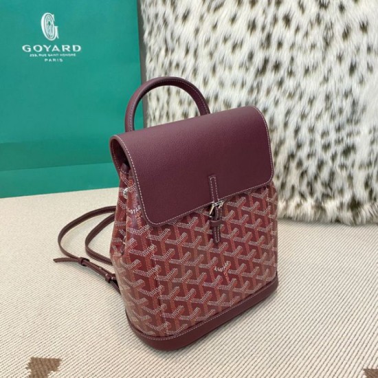 Replica di lusso Zaino Goyard Alpin Mini Tela Goyardine Borgogna Imitazioni Cloni Zaino Goyard Alpin Mini Tela Goyardine Borgogna firmate
