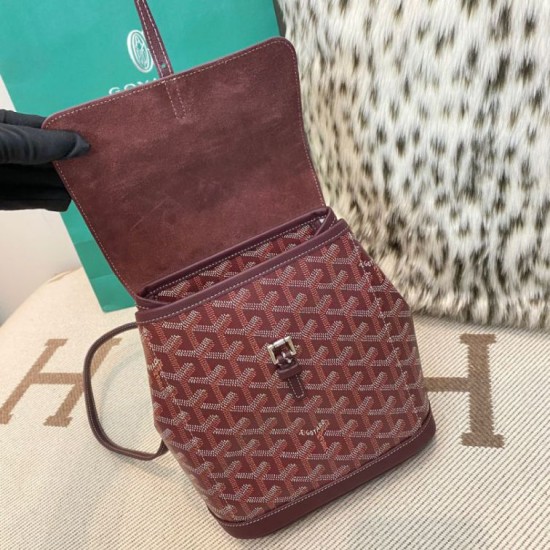 Replica di lusso Zaino Goyard Alpin Mini Tela Goyardine Borgogna Imitazioni Cloni Zaino Goyard Alpin Mini Tela Goyardine Borgogna firmate