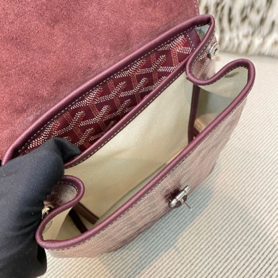 Replica di lusso Zaino Goyard Alpin Mini Tela Goyardine Borgogna Imitazioni Cloni Zaino Goyard Alpin Mini Tela Goyardine Borgogna firmate