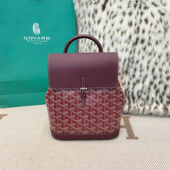 Replica di lusso Zaino Goyard Alpin Mini Tela Goyardine Borgogna Imitazioni Cloni Zaino Goyard Alpin Mini Tela Goyardine Borgogna firmate