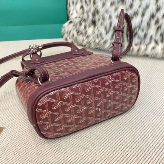 Replica di lusso Zaino Goyard Alpin Mini Tela Goyardine Borgogna Imitazioni Cloni Zaino Goyard Alpin Mini Tela Goyardine Borgogna firmate