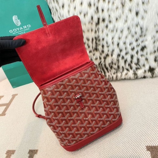 Replica di lusso Zaino Goyard Alpin Mini Tela Goyardine rossa Imitazioni Cloni Zaino Goyard Alpin Mini Tela Goyardine rossa firmate