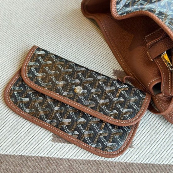 Replica di lusso Borsa tote Goyard Hardy PM tela goyardine marrone Imitazioni Cloni Borsa tote Goyard Hardy PM tela goyardine marrone firmate