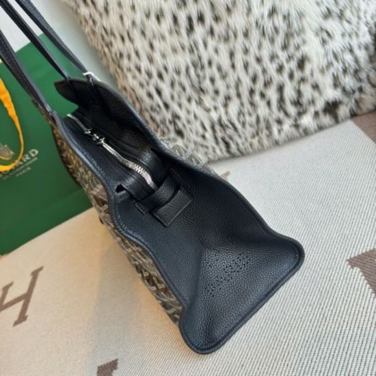 Replica di lusso Borsa tote Goyard Hardy PM tela goyardine Nero Imitazioni Cloni Borsa tote Goyard Hardy PM tela goyardine Nero firmate