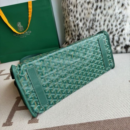 Replica di lusso Borsa tote Goyard Hardy PM tela goyardine verde Imitazioni Cloni Borsa tote Goyard Hardy PM tela goyardine verde firmate