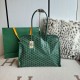 Replica di lusso Borsa tote Goyard Hardy PM tela goyardine verde Imitazioni Cloni Borsa tote Goyard Hardy PM tela goyardine verde firmate