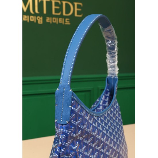 Replica di lusso Borsa Hobo Goyardine Boheme Blu Imitazioni Replica Perfetta Borsa Hobo Goyardine Boheme Blu firmate
