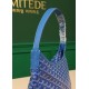 Replica di lusso Borsa Hobo Goyardine Boheme Blu Imitazioni Replica Perfetta Borsa Hobo Goyardine Boheme Blu firmate