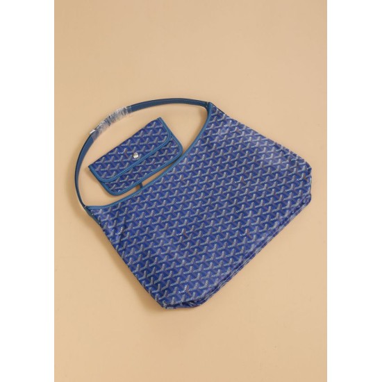 Replica di lusso Borsa Hobo Goyardine Boheme Blu Imitazioni Replica Perfetta Borsa Hobo Goyardine Boheme Blu firmate