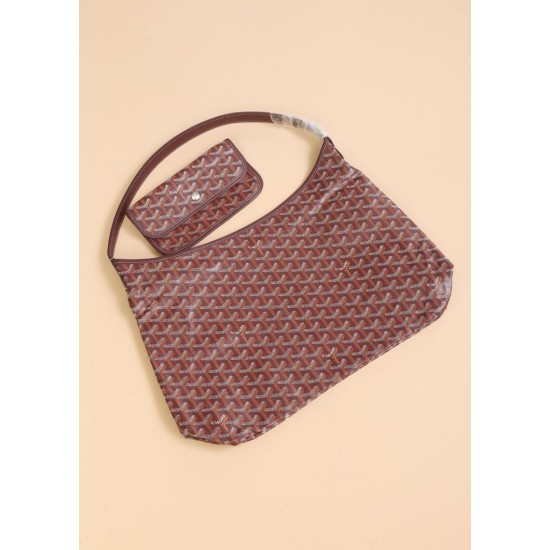 Replica di lusso Borsa Hobo Goyardine Boheme Borgogna Imitazioni Cloni Borsa Hobo Goyardine Boheme Borgogna firmate