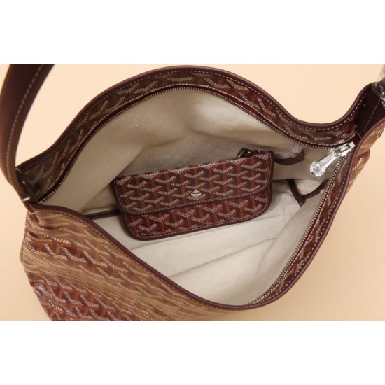 Replica di lusso Borsa Hobo Goyardine Boheme Borgogna Imitazioni Cloni Borsa Hobo Goyardine Boheme Borgogna firmate
