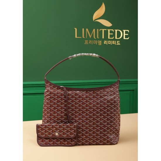 Replica di lusso Borsa Hobo Goyardine Boheme Borgogna Imitazioni Cloni Borsa Hobo Goyardine Boheme Borgogna firmate