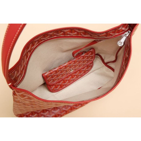 Replica di lusso Borsa Hobo Goyardine Boheme Rosso Imitazioni Cloni Borsa Hobo Goyardine Boheme Rosso firmate