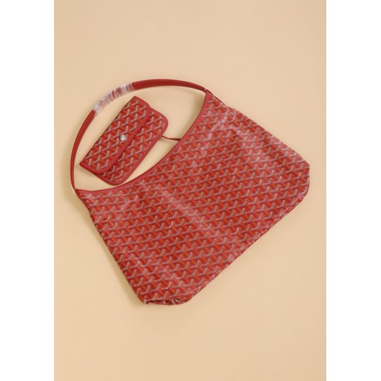 Replica di lusso Borsa Hobo Goyardine Boheme Rosso Imitazioni Cloni Borsa Hobo Goyardine Boheme Rosso firmate