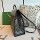 Replica di lusso Zaino morbido Goyard Saint Léger in tela Goyardine nera Imitazioni Cloni Zaino morbido Goyard Saint Léger in tela Goyardine nera firmate