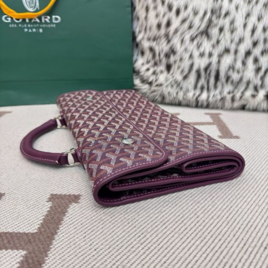 Replica di lusso Zaino morbido Goyard Saint Léger in tela Goyardine Borgogna Imitazioni Cloni Zaino morbido Goyard Saint Léger in tela Goyardine Borgogna firmate