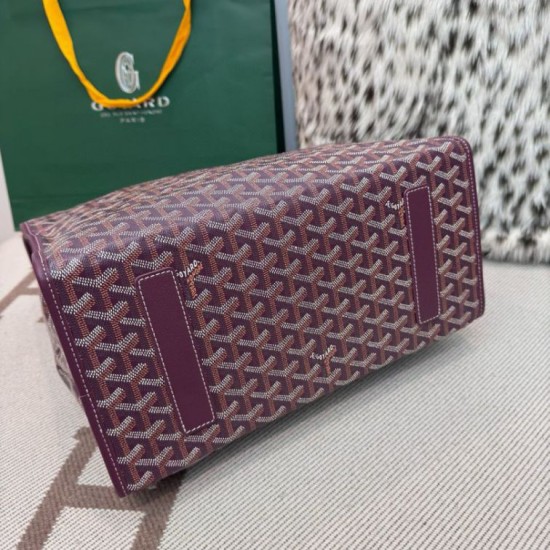 Replica di lusso Zaino morbido Goyard Saint Léger in tela Goyardine Borgogna Imitazioni Cloni Zaino morbido Goyard Saint Léger in tela Goyardine Borgogna firmate