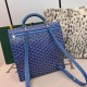Cloni Zaino morbido Goyard Saint Léger in tela Goyardine Blu firmate