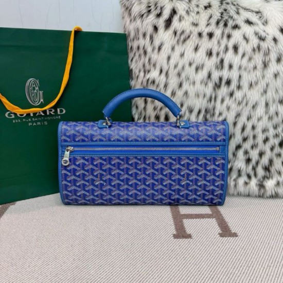 Cloni Zaino morbido Goyard Saint Léger in tela Goyardine Blu firmate