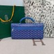 Cloni Zaino morbido Goyard Saint Léger in tela Goyardine Blu firmate