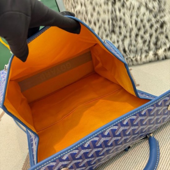 Cloni Zaino morbido Goyard Saint Léger in tela Goyardine Blu firmate