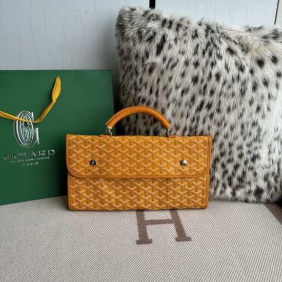 Replica di lusso Zaino morbido Goyard Saint Léger in tela Goyardine Giallo Imitazioni Cloni Zaino morbido Goyard Saint Léger in tela Goyardine Giallo firmate