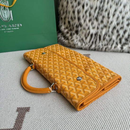 Replica di lusso Zaino morbido Goyard Saint Léger in tela Goyardine Giallo Imitazioni Cloni Zaino morbido Goyard Saint Léger in tela Goyardine Giallo firmate