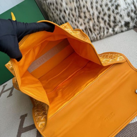 Replica di lusso Zaino morbido Goyard Saint Léger in tela Goyardine Giallo Imitazioni Cloni Zaino morbido Goyard Saint Léger in tela Goyardine Giallo firmate