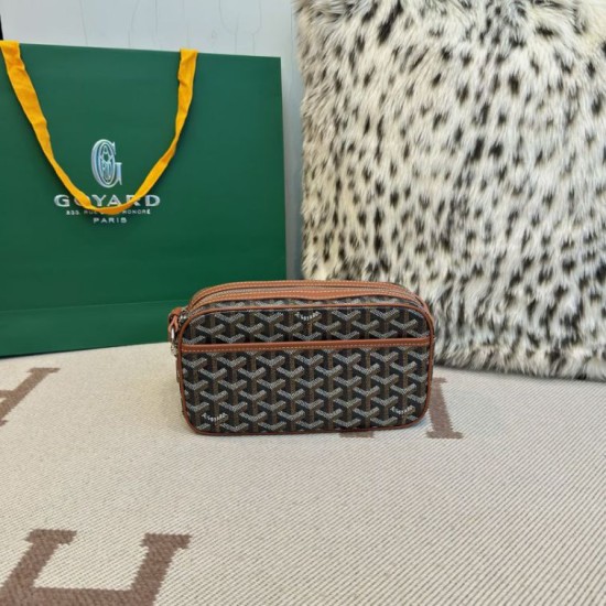 Replica di lusso Borse Alta Qualità Goyard Cap-Vert PM Tela Goyardine marrone Imitazioni Cloni Borse Replica Alta Qualità Goyard Cap-Vert PM Tela Goyardine marrone firmate