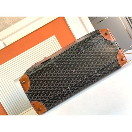 Replica di lusso Borsa da viaggio Goyard Boeing 55 marrone Imitazioni Cloni Borsa da viaggio Goyard Boeing 55 marrone firmate