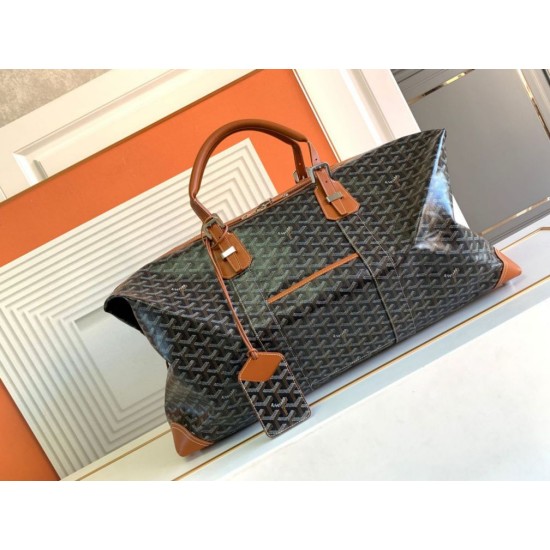 Replica di lusso Borsa da viaggio Goyard Boeing 55 marrone Imitazioni Cloni Borsa da viaggio Goyard Boeing 55 marrone firmate