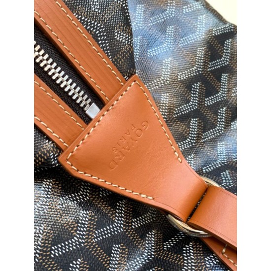 Replica di lusso Borsa da viaggio Goyard Boeing 55 marrone Imitazioni Cloni Borsa da viaggio Goyard Boeing 55 marrone firmate