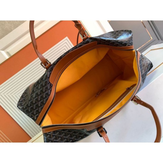 Replica di lusso Borsa da viaggio Goyard Boeing 55 marrone Imitazioni Cloni Borsa da viaggio Goyard Boeing 55 marrone firmate