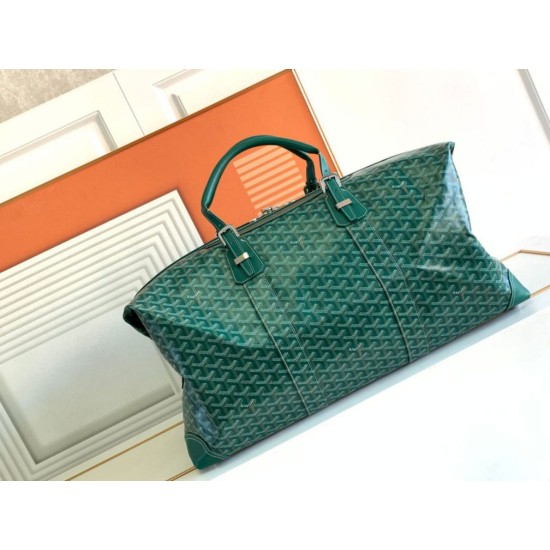 Replica di lusso Borsa da viaggio Goyard Boeing 55 verde Imitazioni Cloni Borsa da viaggio Goyard Boeing 55 verde firmate