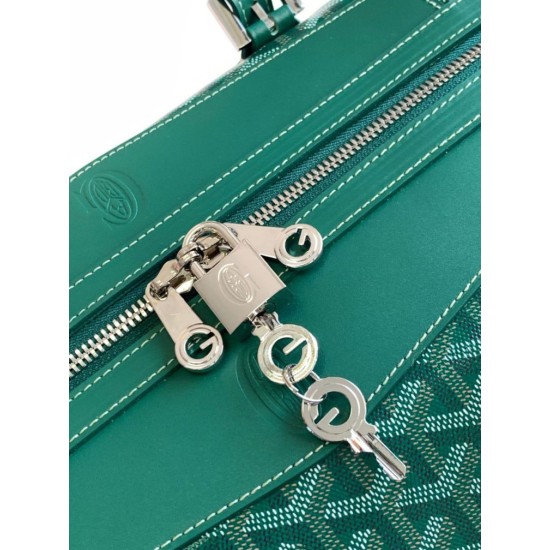 Replica di lusso Borsa da viaggio Goyard Boeing 55 verde Imitazioni Cloni Borsa da viaggio Goyard Boeing 55 verde firmate